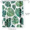 Americanflat 71" x 74" Shower Curtain, Tropical Leaves by Elena O'Neill